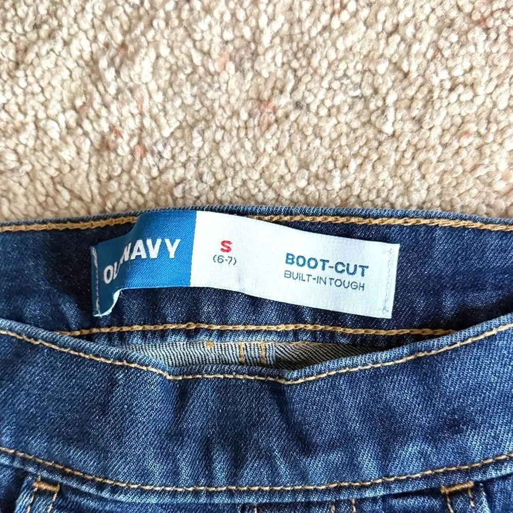 Old Navy Girls Bundle 4 Pairs Jeans Size 6 Straight Flare Leg Blue Denim Lot - Picture 2 of 5